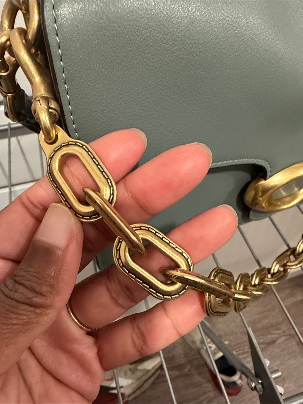 Coach Chain Tabby Shoulder Bag Color Sage - Picture 2 of 10